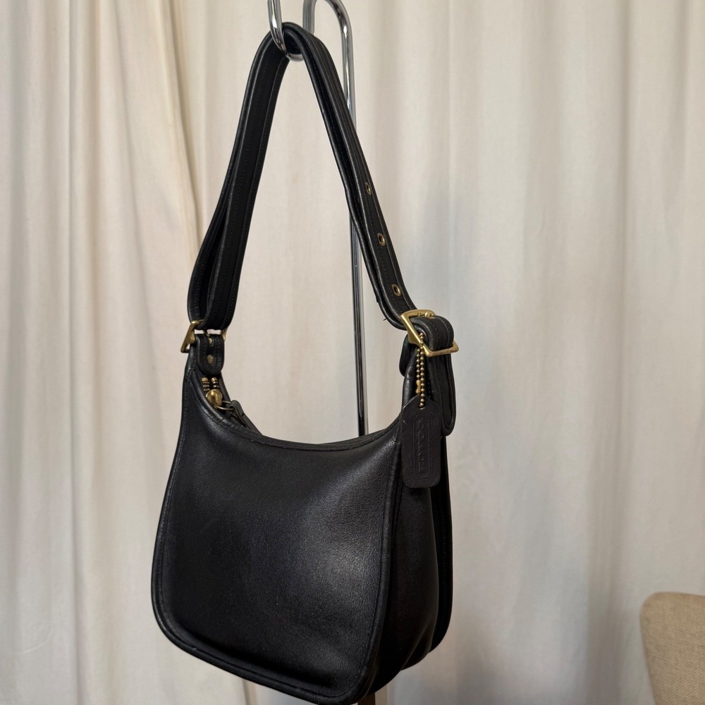 Coach VTG Janice Legacy Crossbody Bag Womens S/M Black Leather 9950